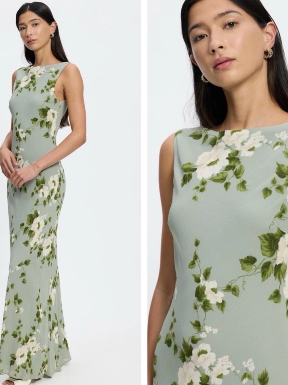 Reformation Prescott Floral
Mermaid Dress in Greenery Size - S